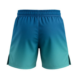 Shorts d'entraînement MMA personnalisables OEM, couleur dégradée de turquoise à aqua, extensible, respirant, séchage rapide, léger, pour sports et arts martiaux - Product Image 5
