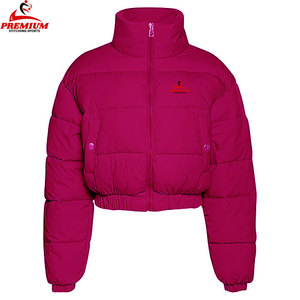 Stylish Puffer Jacket Women Crop Style <b>Warm</b> Puffer Jacket for Daily Wear - Product Image 5