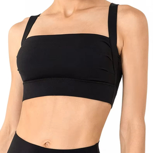 Sujetadores de yoga push-up con soporte de alto impacto para mujer, Top corto de gimnasio con sensación desnuda, Bralette de estilo simple para correr - Product Image 1