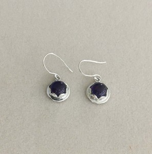 Diseño de flores de moda Lapislázuli Pendientes de Plata de Ley 925 Colgantes Pendientes de cabujón de lapislázuli de Plata de Ley 925 de moda - Product Image 5