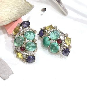 Impresionantes Pendientes de Diseño Moderno Chapados en Oro de la Mejor Calidad, Colección de Joyería para Bodas y Fiestas para Mujeres y Niñas - Product Image 2