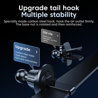 Cargador de coche universal Eway de 15W, diseño de abrazadera automática, soporte de carga y soporte compatible con todas las fundas de teléfono