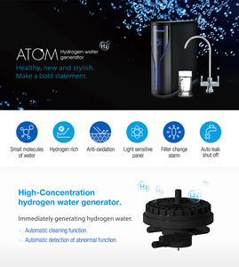 Puricom Taiwan CIH-H2 système domestique électrique de générateur d'eau à haute teneur en hydrogène avec boîtier en plastique - Product Image 4