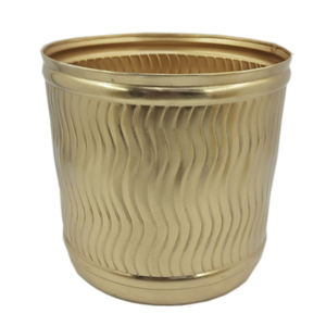 Florero de diseño de metal Florero Sala de estar Decoración de mesa Chapado en oro para decoración de piso y pared - Product Image 1