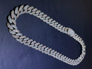 Luxurious 925 Sterling Silver Cuban Chain Vintage Icedown Moissanite Main Stone Wedding Engagement Anniversary Gift - Product Image 6