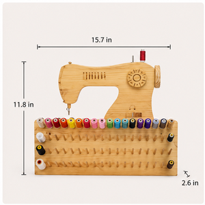 Wood 5-Layer Eco-friendly Minimalist Modern Sewing Machine Shape Thread <b>Spool</b> Rack Wall Mounted Storage <b>Holder</b> Workshops - Product Image 4