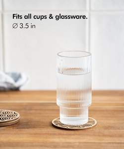 Elegant Latest Perforated Round Modern Luxury HOT SALE Coaster With Artistic Etched Accent for Home Decor and <b>Table</b> <b>Protection</b> - Product Image 4