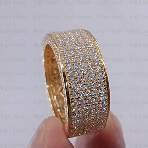 3 ctw vòng cắt VVS1 phòng thí nghiệm phát triển kim cương đầy đủ vĩnh cửu năm hàng của người đàn ông ban nhạc Nhẫn đính hôn kỷ niệm Nhẫn người đàn ông kim cương đồ trang sức - Product Image 5