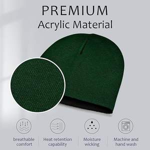 Bonnets d'hiver thermiques en tricot unisexe, pliables, avec cache-oreilles, bonnets simples, cache-oreilles de ski tendance pour les voyages - Product Image 2