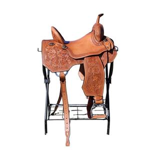 Recién llegado 2025 Trending Top Fabricante calidad Argentina cuero sillín floral tallado a mano A precios al por mayor de La India - Product Image 1