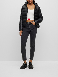 Shinny <b>Cropped</b> Long Sleeve Oversized Waterproof Windproof OEM Hot Sale Winter Casual Wear Women's Dyed Cotton <b>Puffer</b> <b>Jacket</b> - Product Image 6