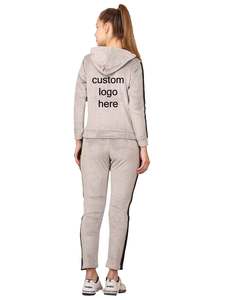 Vente en gros Ensemble sweat à capuche en velours pour hommes personnalisé 2 pièces XL Joggers Streetwear Survêtement décontracté avec logo sérigraphié Survêtement d'hiver - Product Image 2