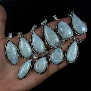 เครื่องประดับจี้อัญมณีสีรุ้งธรรมชาติคุณภาพดีดีไซน์สวยสร้อยคอเครื่องประดับ - Product Image 5