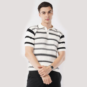 เสื้อยืดถักแขนสั้นสำหรับผู้ชาย, เสื้อยืดสไตล์แขนสั้นผ้าคอตตอนสำหรับฤดูร้อน - Product Image 6