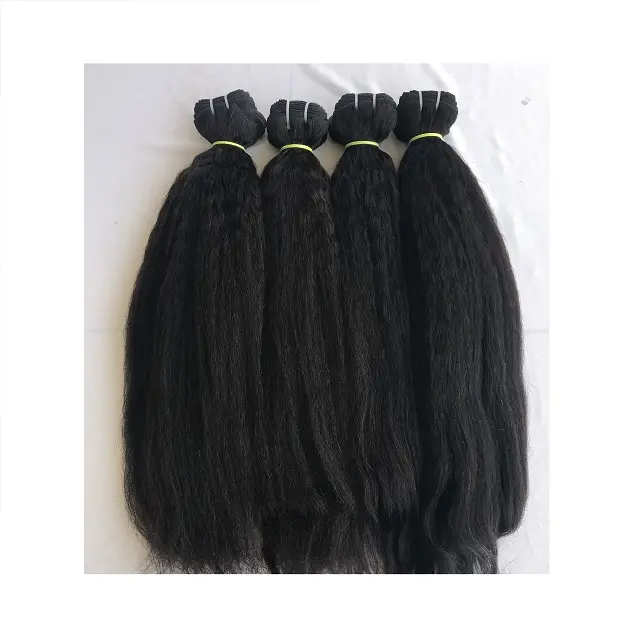 Good Quality Wholesales Cuticle Aligned Kinky Straight Single Donor Human Virgin Peruvian Unprocessed Hot Selling Bundles Hair's