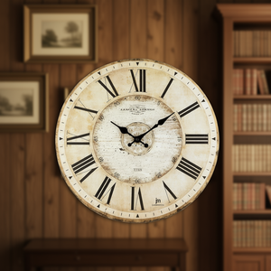 Horloge murale en bois antique JUSTAMINUTE 33,5 cm Style vintage élégant 21456 - Product Image 3