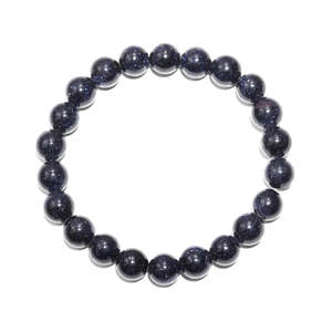 Blue Sunstone Galaxy 100% Round Beaded <b>Bracelet</b> 7 Inches <b>Ball</b> Shape Smooth and Elegant - Product Image 3