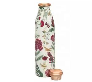 99.9% Cobre puro 500ml Hecho a mano Ecológico Metal Reutilizable Botella de agua Tapa Resistente a la corrosión BP Free Health Indian - Product Image 3