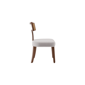 Mid Century Modern Solid Wood Rattan Dining Chairs Set 2 Accent Side Chairs with Net Back for Dining Room brand new - Product Image 1