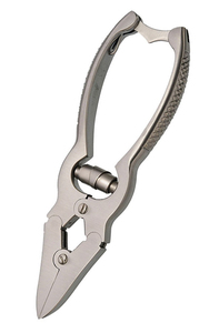 Coupe-ongles à action combinée, mâchoires concaves, ressort cylindrique avec verrouillage, style à long bec, lame droite tranchante en acier inoxydable - Product Image 6