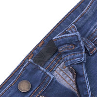 Nouvel Arrivage – Jean Homme Décontracté Coupe Droite en Maille, Délavage Moyen, Couleur Unie, Respirant, Haute Qualité, 100% Coton, Taille Élastique Haute