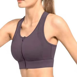 Venta directa de fábrica, chándal de Fitness sin costuras para mujer, sujetador sólido acanalado de talla grande XL XXL, conjunto de Yoga de entrenamiento transpirable personalizado - Product Image 3