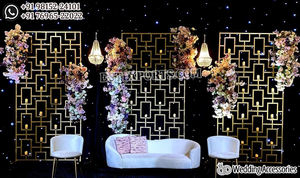 Recién diseñado Metal telón de fondo vela paneles sueño boda fiesta escenario vela pared telones de fondo elegante Metal vela telón de fondo pantalla - Product Image 2