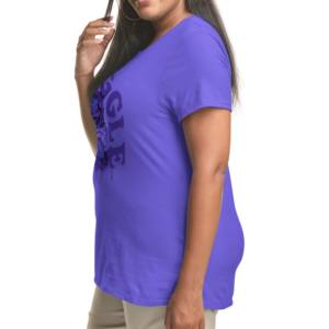 Camiseta Lisa transpirable de talla grande con hombros caídos para mujer, Camiseta de algodón personalizada de Color con cuello redondo en blanco - Product Image 2