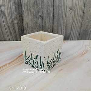 Maceta pequeña de cerámica esmaltada de Estilo Vintage para plantas de jardín y balcón - Product Image 5