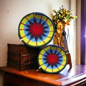 Offre Spéciale fait à la main multicolore Sabai herbe tenture murale/panier mural/décoration murale pour la maison et le bureau - Product Image 4