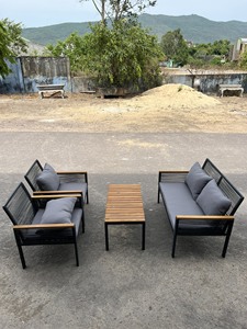 ชุดสวนหวายโลหะแบบโมเดิร์นหรูหราเฟอร์นิเจอร์โซฟากลางแจ้ง - Product Image 4