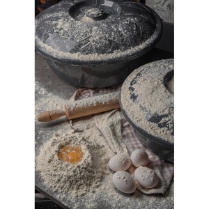 Recipiente Redondo Decorativo de Plástico PP para Mezclar Masa, con Tapa Floral, Ecológico, Hermético, de 5.5L, para Almacenamiento de Alimentos, Especias y Repostería - Product Image 4