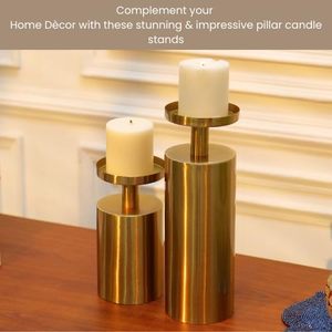 Bougeoir à trois bras en métal doré fait à la main, écologique, décoratif, élégant, décoration de la maison, table moderne - Product Image 2