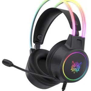 ONIKUMA X15 PRO microfono nero a doppia testa con cancellazione del rumore cuffie da gioco 3.5mm con cavo auricolare con microfono