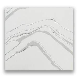 Calacatta haut de gamme blanc gris veine Quartz panneau Offre Spéciale comptoir vanité haut hôtel hall réception bureau Bar application murale - Product Image 5