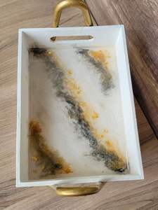 Plateau ange en résine polie imperméable fait à la main, plateau de service sur mesure pour la maison, la cuisine et les accessoires de table - Product Image 3