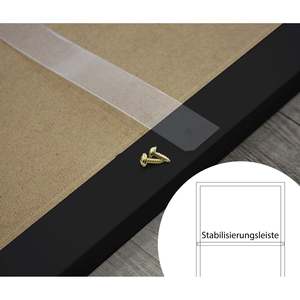 Cadre photo carré en bois noir 80 x 100 cm, très demandé, avec système de suspension pour affiches A4 et A3 - Product Image 4