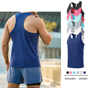 Débardeurs de sport pour hommes en coton 100% avec logo personnalisé, respirants, imprimés, en polyester, pour l'été, débardeurs de fitness pour hommes - Product Image 2