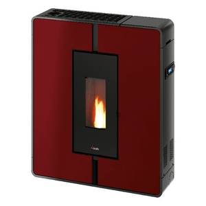 Poêle à granulés 10kW TILE PLUS 10 Rouge 4 étoiles Classe A+ 7020170 - Product Image 1