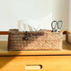กล่องใส่กระดาษทิชชูสี่เหลี่ยมหรูหรา ทำจากหวายสาน พร้อมลวดลายสลัก สำหรับตกแต่งบ้านสไตล์โมเดิร์น จาก Tradebyd - Product Image 5