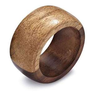 Ronds de serviette en bois rustiques de haute qualité en bois naturel avec écorce d'arbre pour décor de table d'hôtel ou de restaurant de mariage PAR HF CRAFTS - Product Image 6