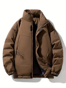 <b>Men's</b> High Quality Canvas Padded Bubble Puffer <b>Jacket</b> <b>Summer</b> Printing Long Plus Size Lightweight Waterproof Breathable - Product Image 5