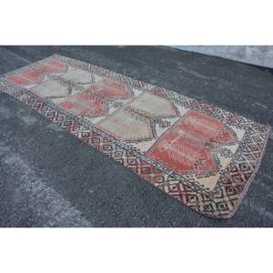 Alibaba Exclusivo Impresionante Vintage Turco Kilim Alfombra Rojo Beige Patchwork Diseño Lana Látex Ecológico Tradicional 4,7X12,7 - Product Image 2