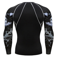 Vente en gros de T-shirts de compression athlétiques à manches longues pour hommes, anti-humidité, séchage rapide, pour la gym, l'entraînement, la course et la protection sportive