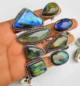 Anillo de labradorita de Plata de Ley 925 para mujer, joyería de declaración de piedras preciosas naturales para fiesta de compromiso o regalo Unisex - Product Image 2