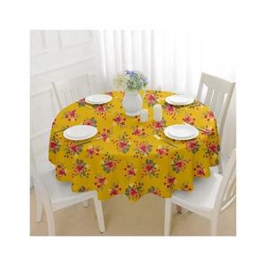 Nappe de table personnalisée en lin 100% biologique de haute qualité, classique, douce, brodée, certifiée GOTS, imperméable, unie, imprimée - Product Image 2