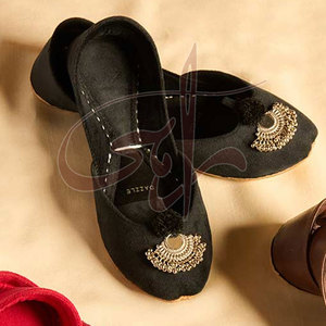 Calzado Khussa para Mujer, Personalizado, de Cuero Genuino, Forro de Terciopelo, Diseño Moderno Estampado, Antideslizante, Marca Privada - Product Image 3