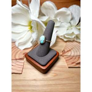 Navajo-<b>Crafted</b> Cultural Collectible Ring Golden Hill Turquoise & Sterling Silver Size 7.75 - Product Image 3
