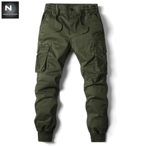 Pantalones Cargo de algodón para hombre, pantalón informal para correr, longitud completa, trabajo, pistas tácticas, para exteriores - Product Image 4