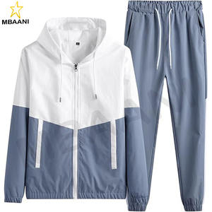 Conjunto Deportivo Retro para Hombre, Chaqueta Cortavientos, Pantalones Deportivos, Estilo Hip Hop, Resistente al Viento - Product Image 1